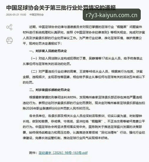 中国足协第三批禁足名单深度评测：从行业震荡看体育生态重构